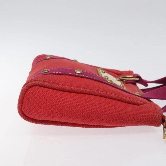 LOUIS VUITTON Antigua Cabas PM Tote Bag Canvas Rouge - Picture 3 of 15